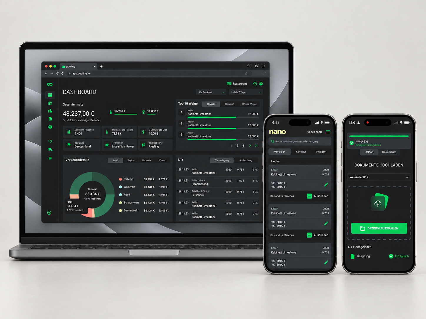 poolinq · Device mockup based on the project design