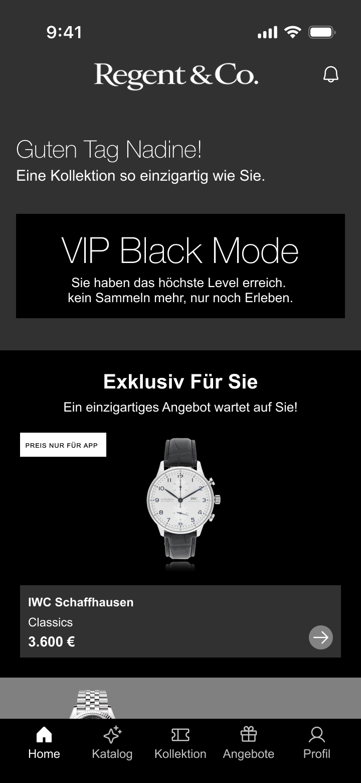 Dark Regent & Co. VIP variant showing the highest tier and exclusive offers